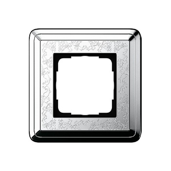 GIRA | 0211681 Рамка 1-местная silver/silver+гравировка Classix Gira